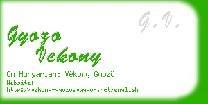 gyozo vekony business card